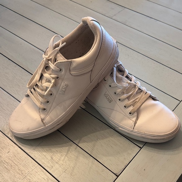 VANS | White SELDAN leather sneakers men’s 9.5 - Picture 1 of 7